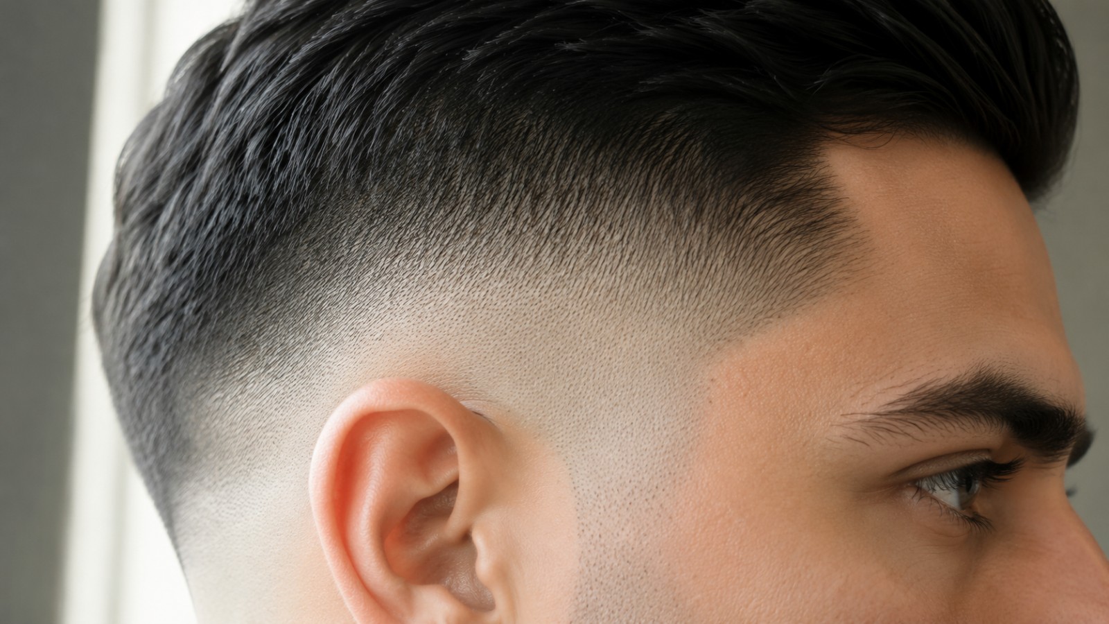 Healthy, well-hydrated skin keeps the transition from stubble to bare scalp looking seamless.