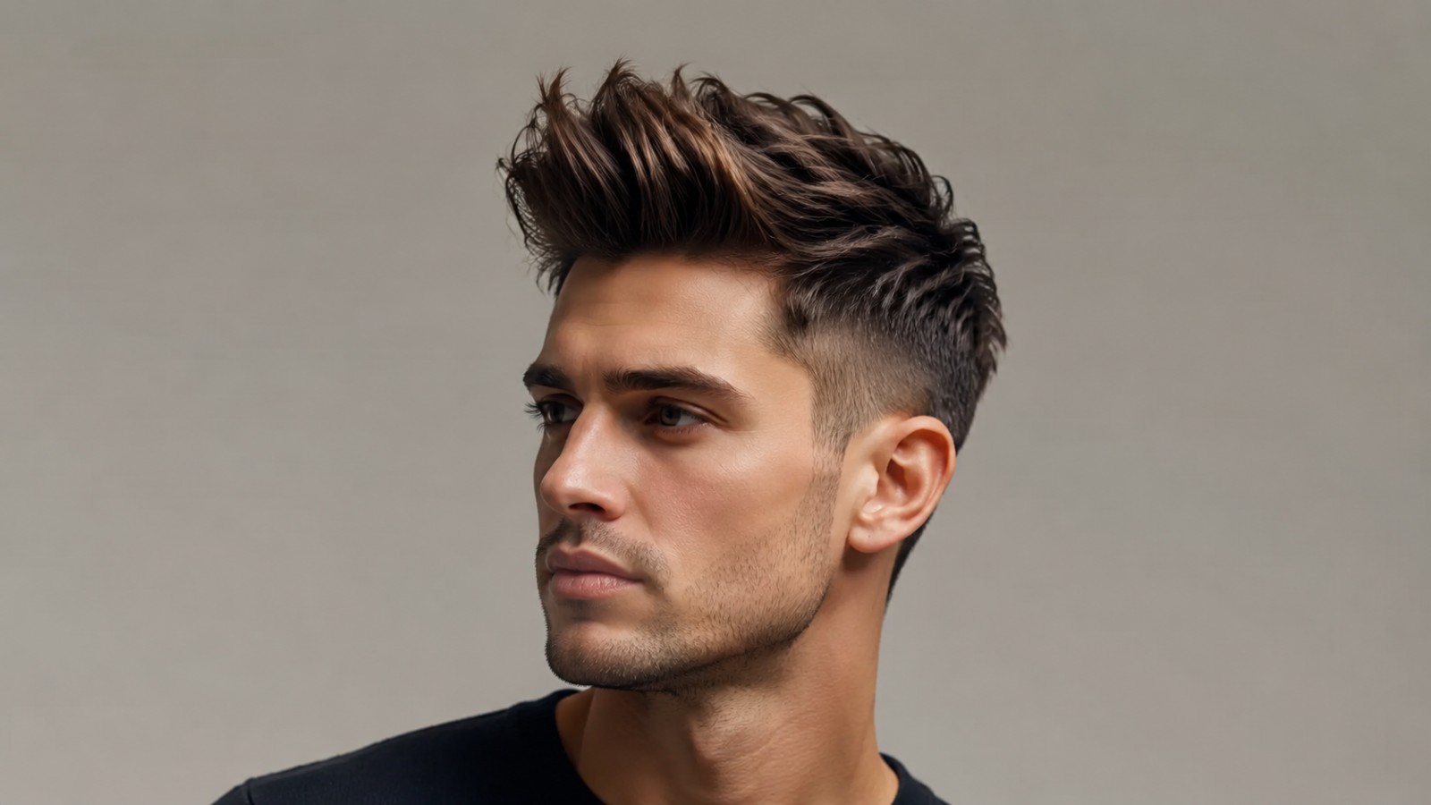 Die Höhe des Quiffs entscheidet darüber, ob die Gesichtsform optisch gestreckt oder weicher gezeichnet wird.