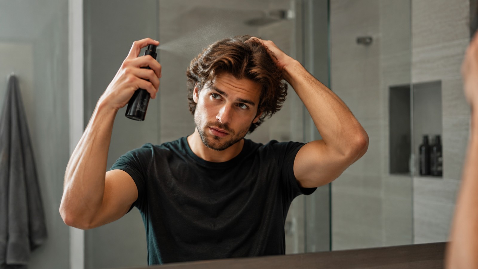 Apply the spray to towel-dried hair and work it in with your fingers, not a comb.