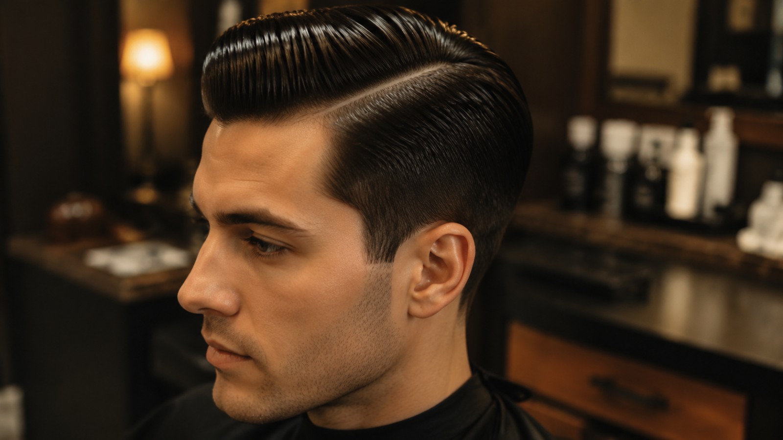 Pomade liefert das glänzende, kämmbare Finish, auf das klassische Seitenscheitel angewiesen sind.
